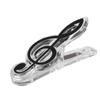 10Pcs Plastic Creative Music Paper Clips Musical Notes Paper Clip Holder Clamps Bookmark Office School Stationary Students Gifts