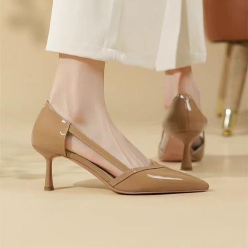 Fashion Mid Heel Office & Career Sandals Slip-on Solid Shoes Female 2024 Hot Sale Shallow Thin Heels Classics Women's Sandals Sandálias