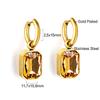 Stacked Double Chain Necklace Trend Diamond Earrings Electroplated 18K Gold Stainless Steel Necklace Women