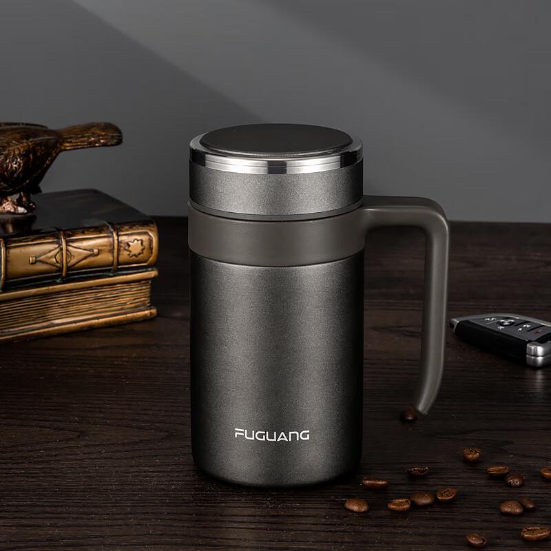 FUGUANG Vacuum Insulated Stainless Steel Mug with Tea Filter