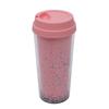 Shangqi Barbie Pink Glitter Plastic Tumbler Set