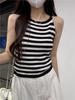 Real Shot, Summer New French Hollow Knitted Sling Vest Women's Backless Slim-fitting Age-reducing Sleeveless Top
