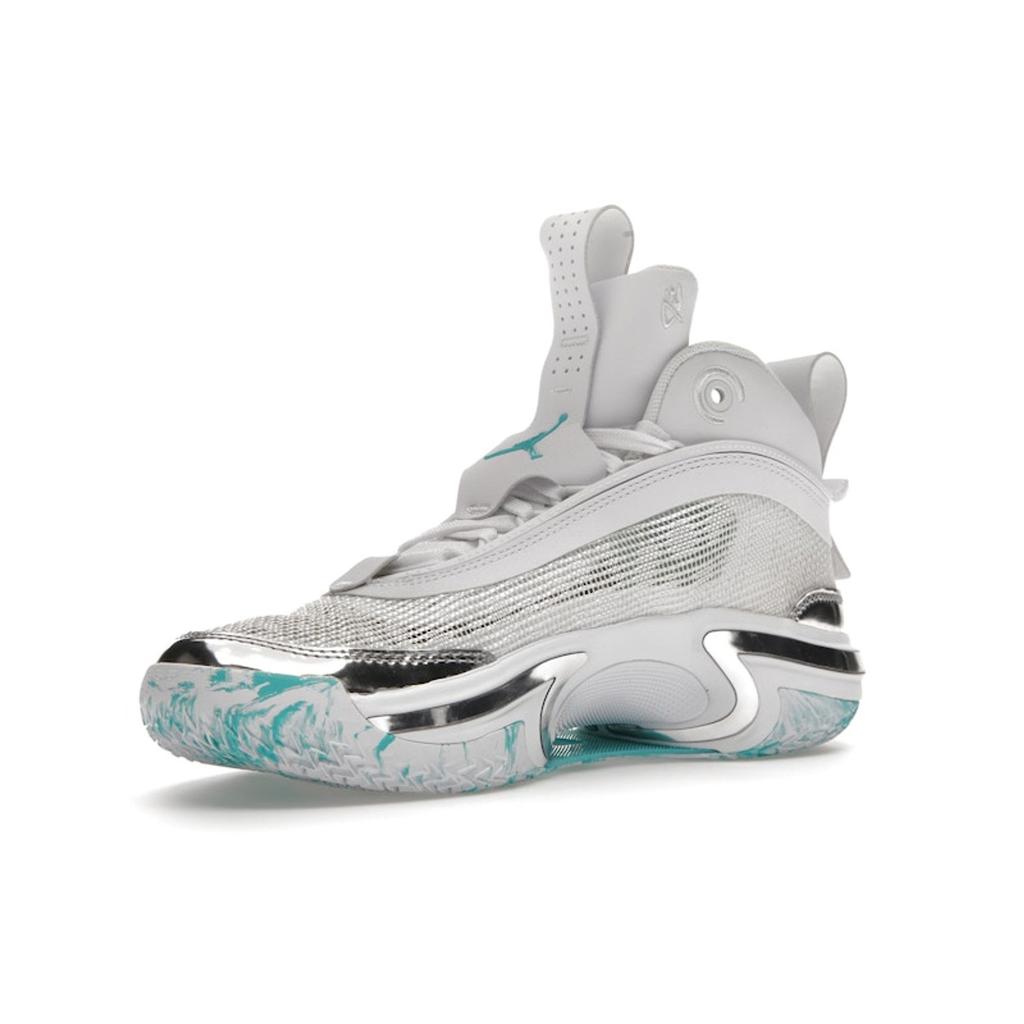 Guo Ailun x Air Jordan 36 GS Λευκό Hyper Jade Παιδικά Αθλητικά Παπούτσια Μεταλλικό-Ασημί Μαύρο DQ4461-130