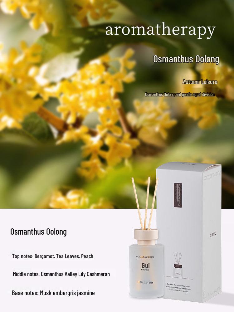 Rattan Aromatherapy Flameless Diffuser with Tea Scented Essential Oil - Long-lasting Indoor Fragrance Ornament, Ideal Birthday Gift.