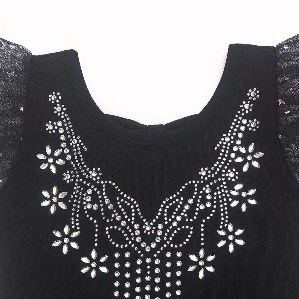 Girls Dance Leotards for Ballet Dress Shiny Tutu Skirted Leotard Gymnastics Bodysuit Ballet Wear Stage Performance Costume