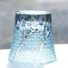 Hand Cut To Clear Colored Glass Whiskey Brandy Tumbler Sky Blue Beverages Glass Bar Table Decor