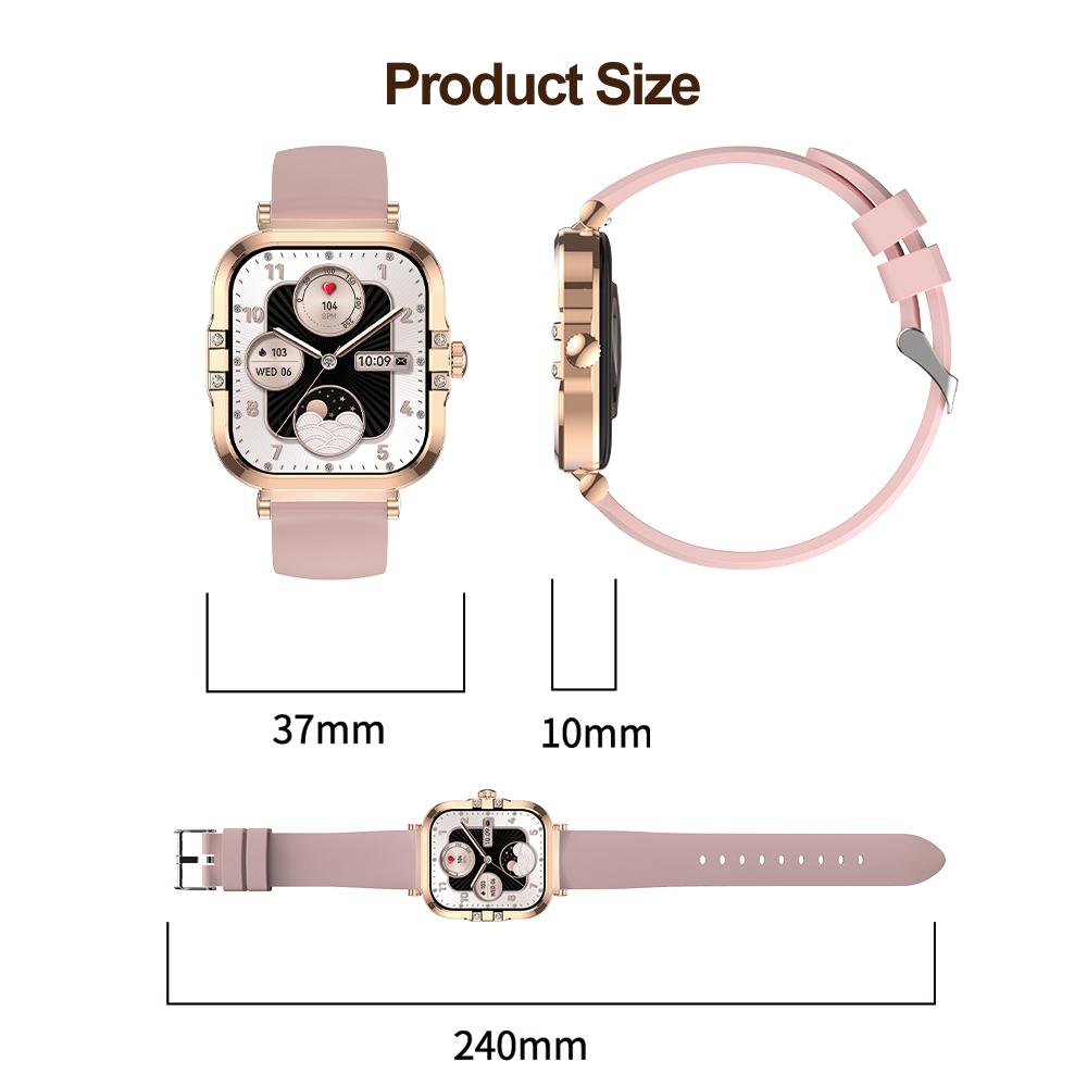 Dámské chytré hodinky SACOSDING 2025 Bluetooth Call 1,75palcová dotyková obrazovka chytré hodinky pro ženy Monitorování zdraví IP68 Vodotěsné Fitness