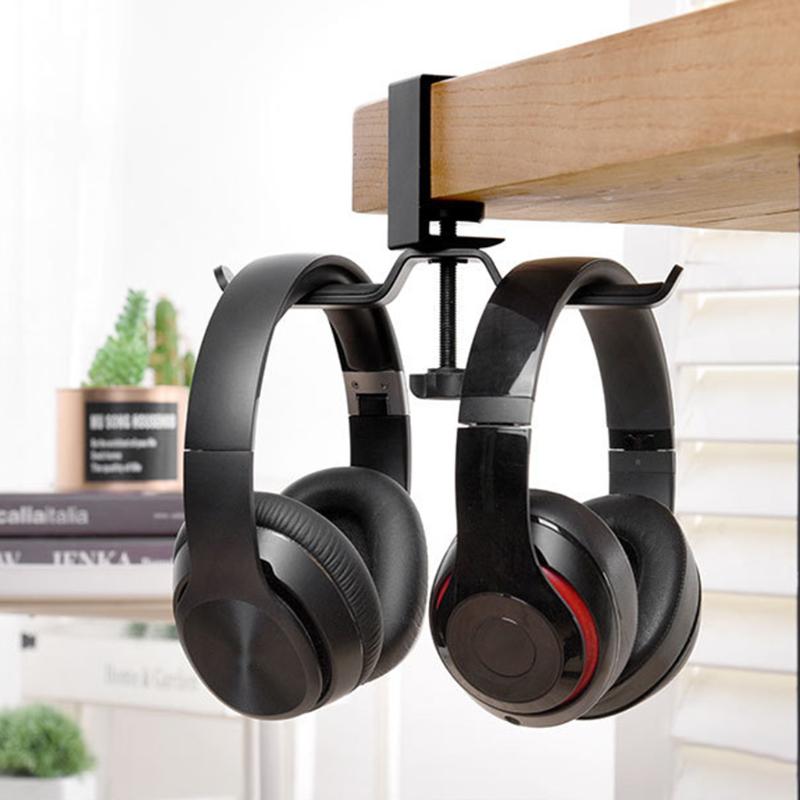Headset Mount Stand HeadPhone Holder Solid Mounting Supporting Bar for Most Headphone Size Solid Material Frame