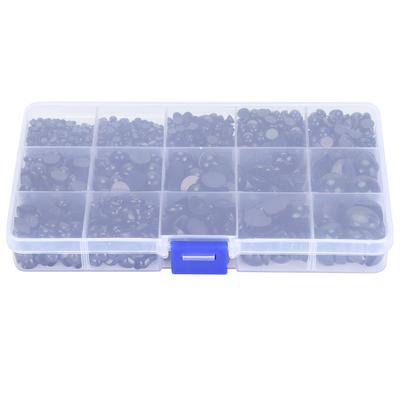2575Pcs Plastic Eyes and Noses Pack Safety DIY Craft Kit Set with A Storage Box for Toy DollBlack