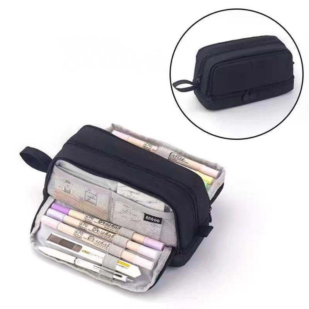 Large Capacity Students Pencil Pouch Multi-layer Pen Storage Bag Practical Pencil Case  Students