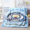 Manchester City Personalized Text Blanket Lightweight Personalized Blanket Durable Comfort Suitable for Couch Office Chair Livingroom Chair