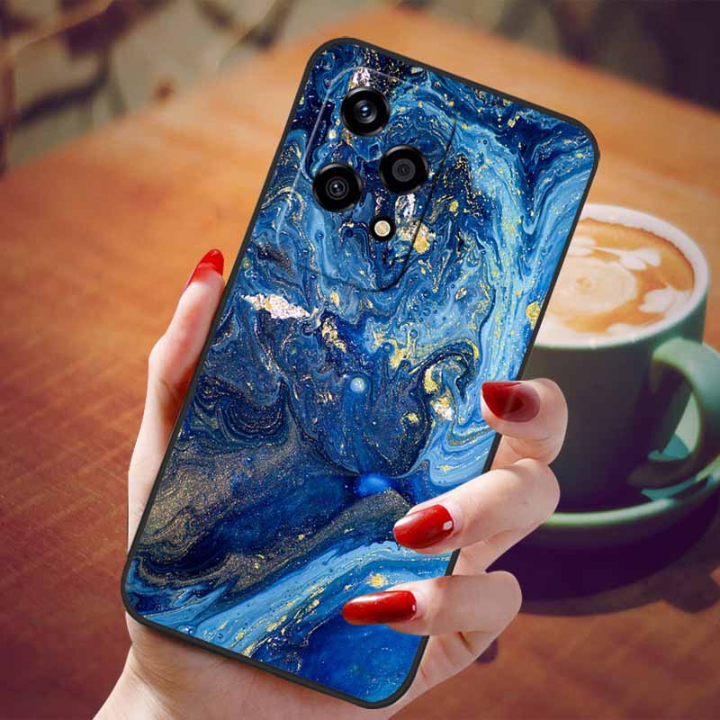 For Honor 200 Lite Case Soft Silicone Fashion Marble TPU Phone Cases for Honor200 Lite 200Lite Cover Capa 6.7'' Shockproof Shell