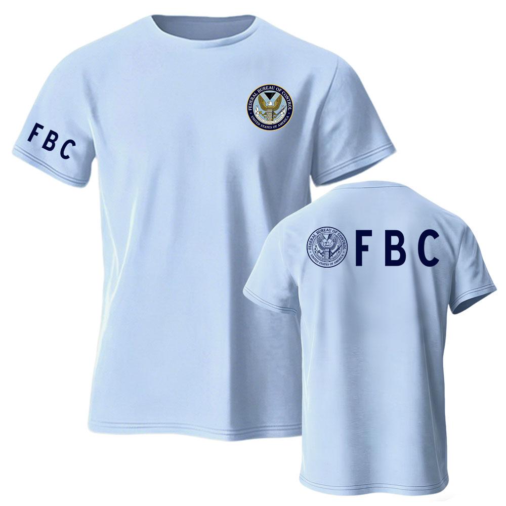 FBC Federal Bureau of Control Tee Summer Short Sleeve Cotton T-shirt O-neck Fashion Casual Male Tshirts Streetwear Graphic Merch