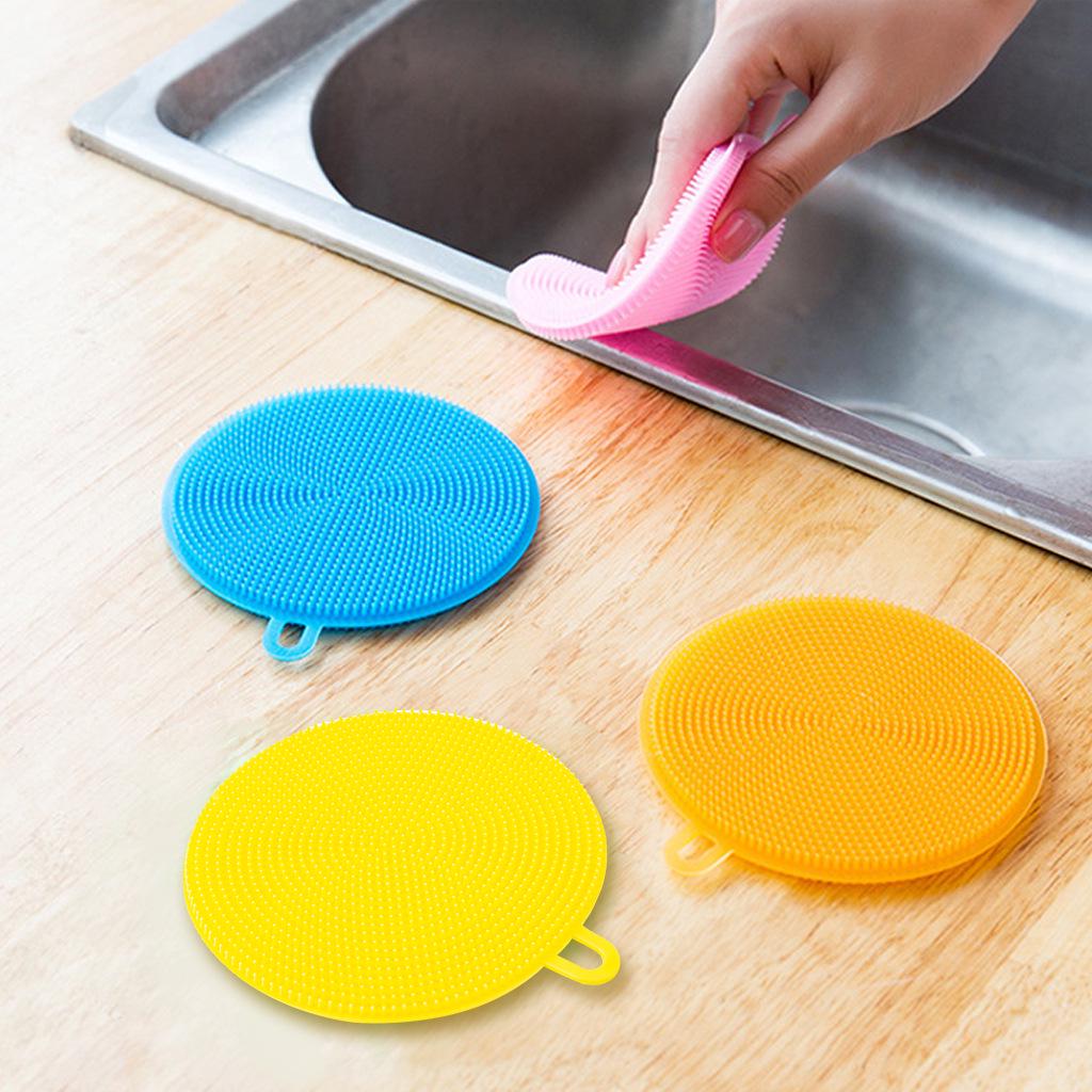 Silicone Non-Stick Dishwashing & Vegetable Cleaning Brush