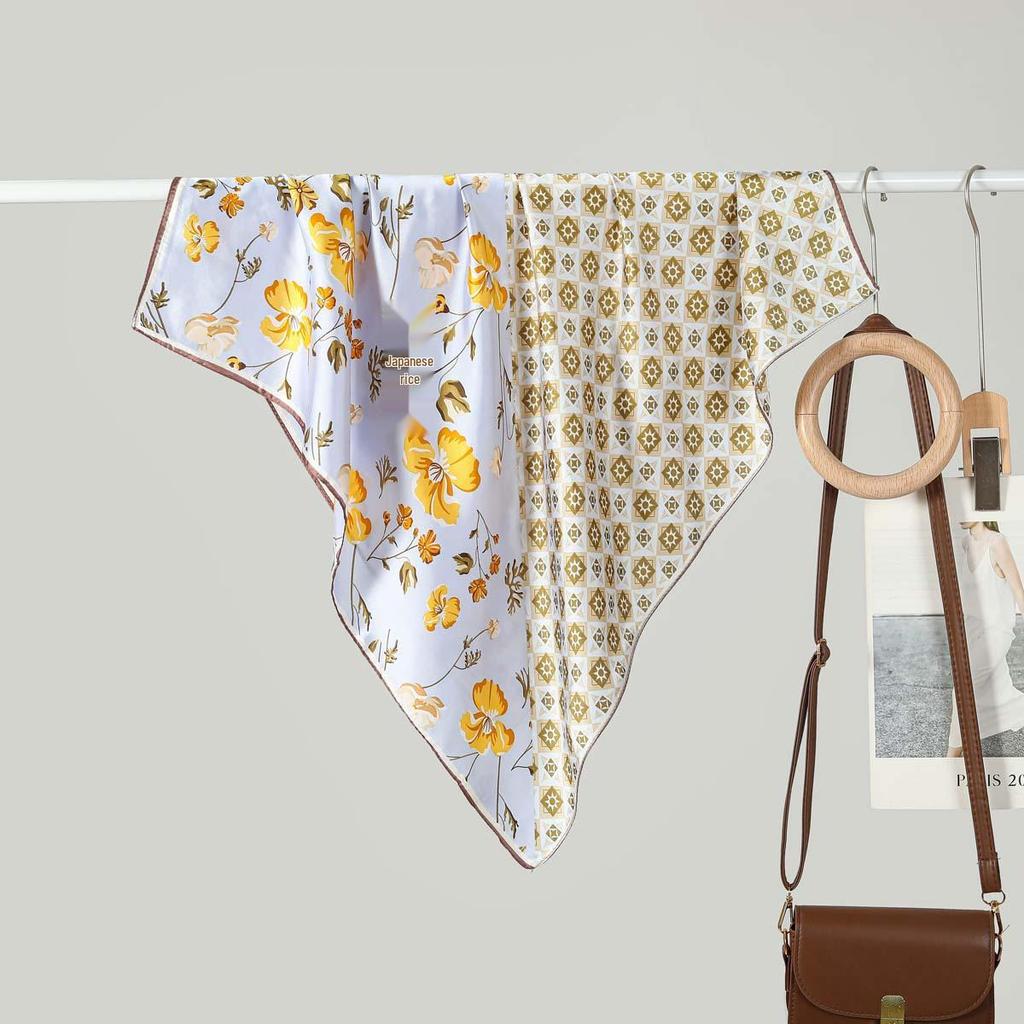 70CM Ladies Fashionable Silk-Feel Small Square Scarf