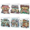 6Pcs DIY Diamond Painting Greeting Card Set Xmas Floral Pattern Diamond Art Handmade Cards Thank You Cards and Holiday Blessings