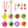 Kids Clip Beads Color Sorting Montessori Toy Fine Motor Training Fruit Color Matching Game Sensory Educational Toys For Children