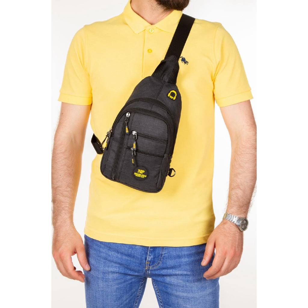 Linen Shoulder And Waist Bag With Ears And Usb Port (17x28cm)