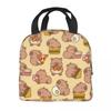 Custom Capybara Insulated Lunch Bag for Women Leakproof Cooler Thermal Lunch Tote Office Picnic Travel