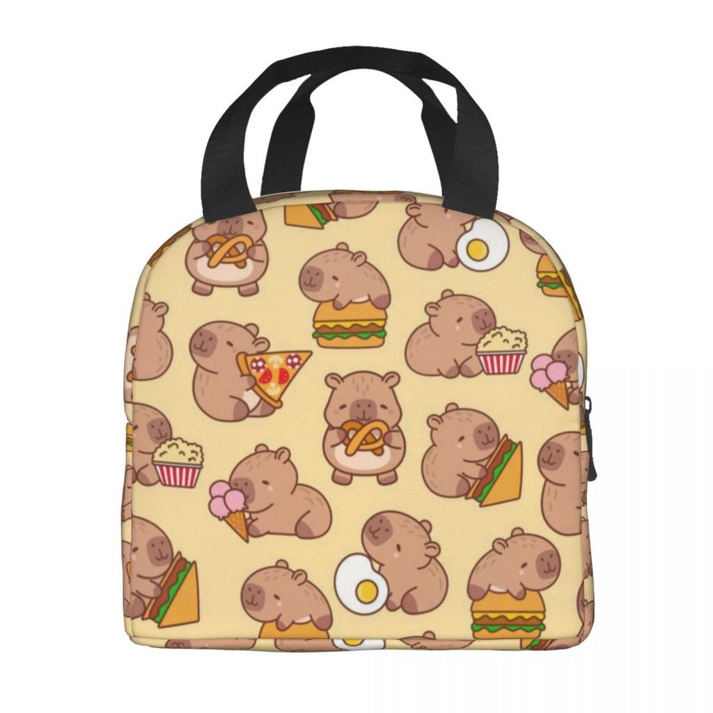 Custom Capybara Insulated Lunch Bag for Women Leakproof Cooler Thermal Lunch Tote Office Picnic Travel