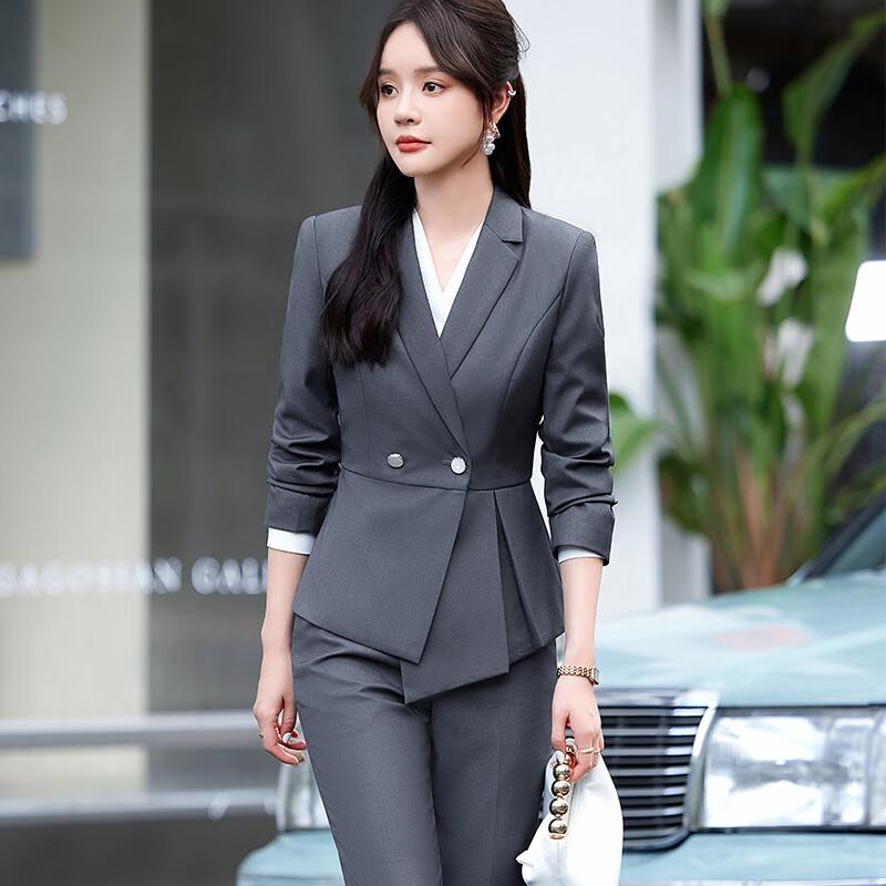 Teluoman Women s Elegant Business Suit Set 4XL