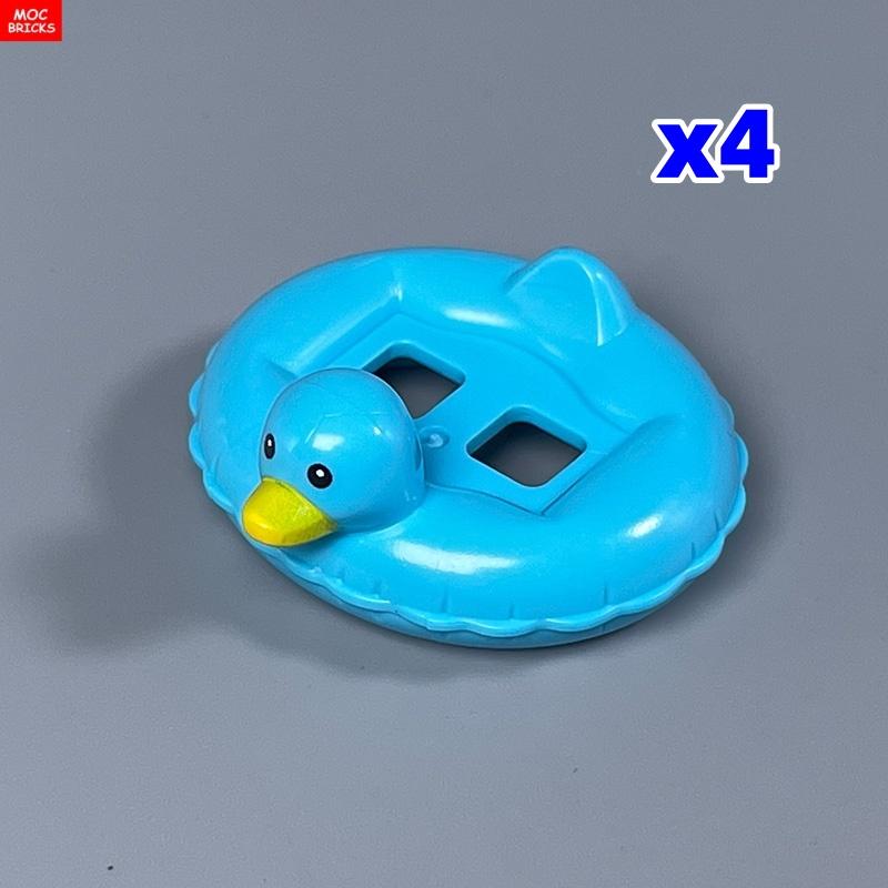 MOC Blocks Beach Ocean Palm Torso Pants Muscle Figure Ski Glasses Particles Assembled Construction Bricks Children's Playthings