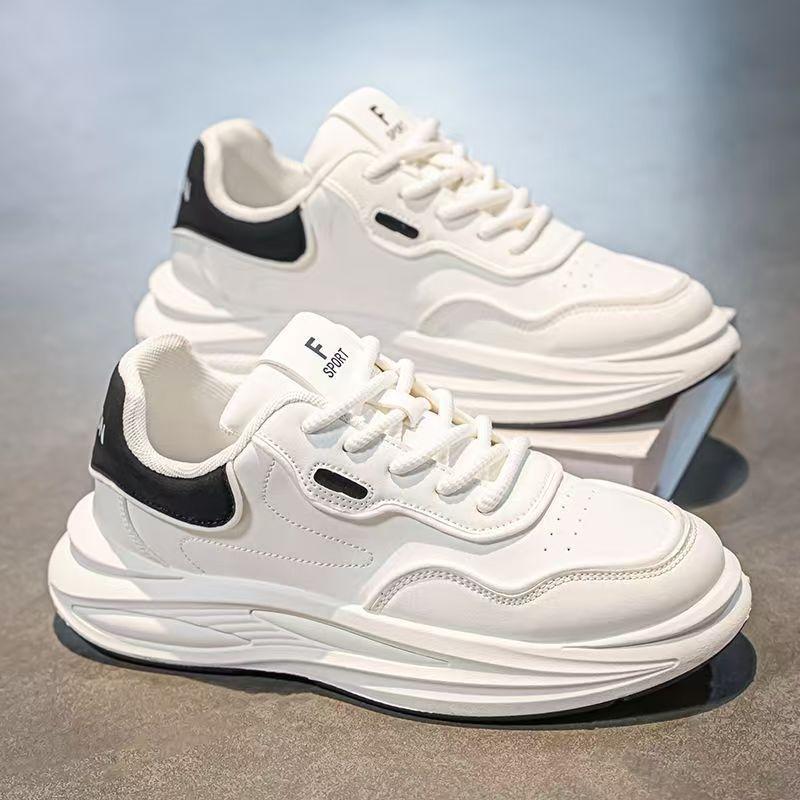 Men's Shoes New Spring Light White Shoes Board Shoes Trendy Versatile Fashionable and Breathable Teenager Niche Trendy Shoes