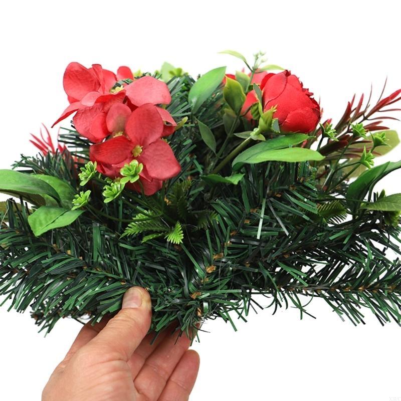 Christmas Wreath Christmas Hanging Front Door Wall Decor Xmas Decorations Wreath X3UC