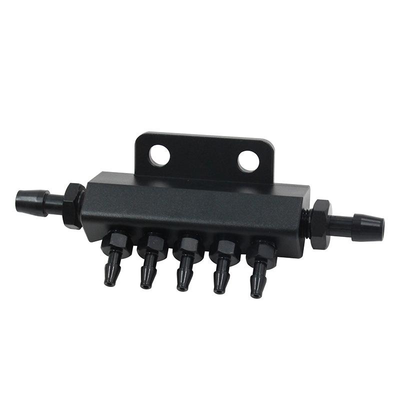 5 Port Car Vacuum Block Intake Manifold Kit Fuel Gas Wastegate Turbo Boost