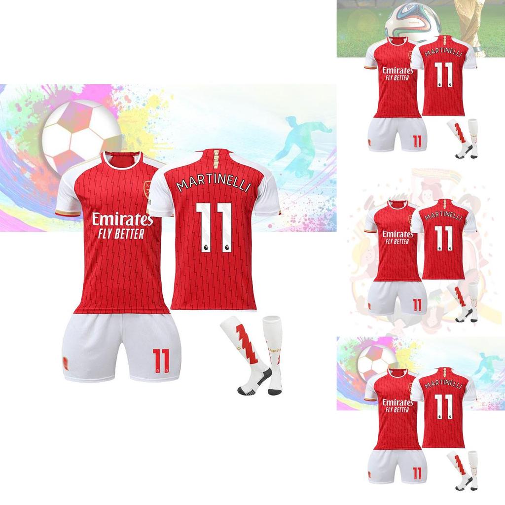 Koszulka Domowa Arsenal 2023-24 Koszulka Piłkarska Odzież Sportowa Tkanina Poliestrowa Rozmiary Dziecięce i Dla Dorosłych