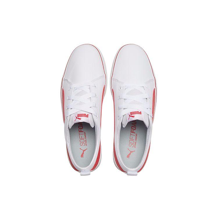 Puma Low Top Skate Shoes Unisex sneaker White Red 367928-02