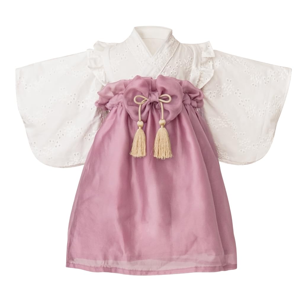 

Подарок для девочки и формальный японский Идеально для первого кормления ребенка в храме на 100-й день и Койон Хакама, набор из 2 предметов, 60-100 см, для мальчиков, одежда,