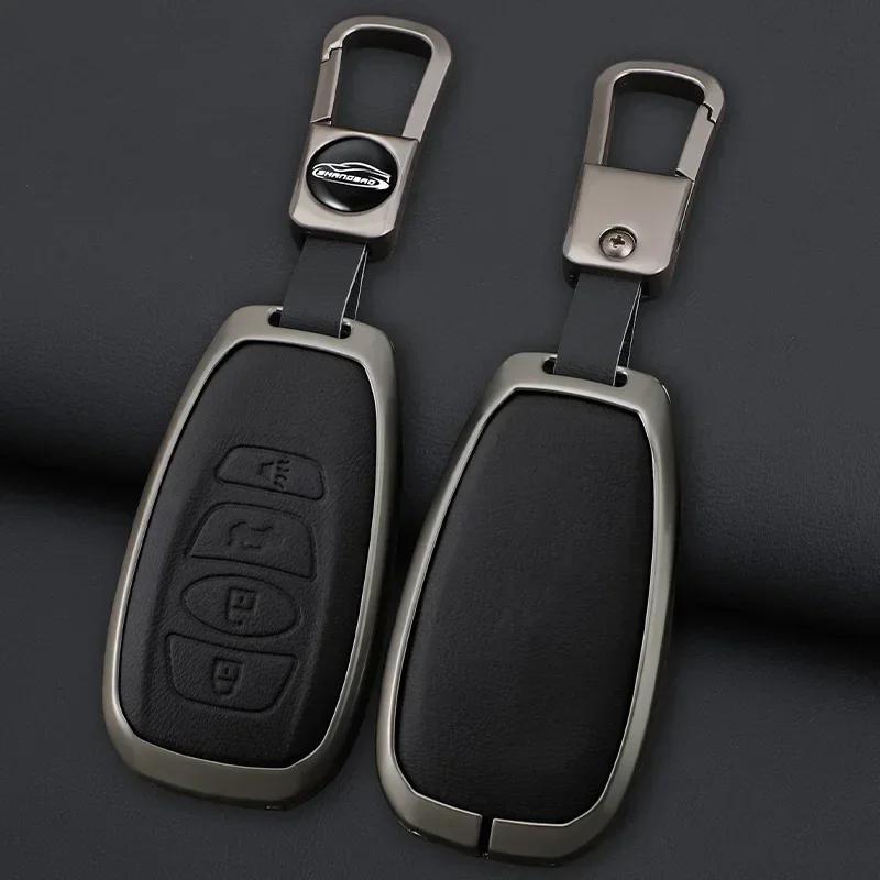 Interior Mouldings Zinc Alloy Leather Car Key Case Cover For Subaru BRZ STI XV SV Forester Legacy Outback Crosstrek Impreza WRX