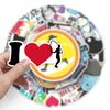 50pcs Fitness Cartoon Stickers: Sports DIY for Scooter, Suitcase, Stationery - Waterproof