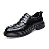2024 New Men's Business Leather Shoes Crocodile Pattern Casual Leather Shoes Wear-resistant Casual Single Shoes Men's Leather Shoes a Generation