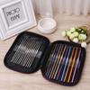 22pc/lot Metal Needles Set Hand Crochet Knitting Needle Tools Stainless Handle Hook Needlework