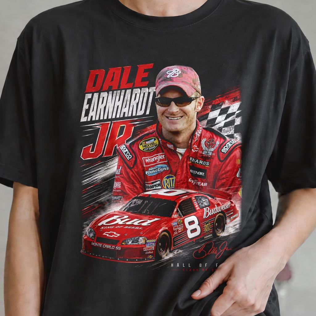 Dale Earnhardt Jr T-Shirt | Red Race Driver Car Unisex Tee