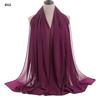 Good Stitching Muslim Chiffon Hijabs for Women Solid Chiffon Shawl Scarf Head Wraps Foulard Femme Hijab Scarves Muslim Turban