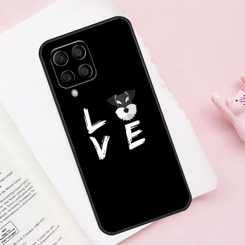 Schnauzer Puppy Dog Art For Samsung Galaxy M13 M23 M33 M53 M30s M31s M32 M52 M12 M55 M15 M20 M21 M51 M34 M54 Case