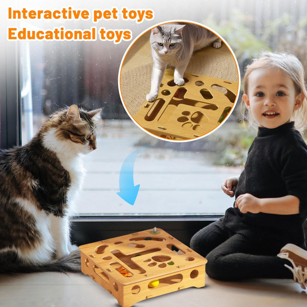 Nail File Scratch Enrichment Box , Scratch Puzzle Enrichment Box Nail File Stress Free To Clippers And Grinders, Interactive Cats Toy Puzzle