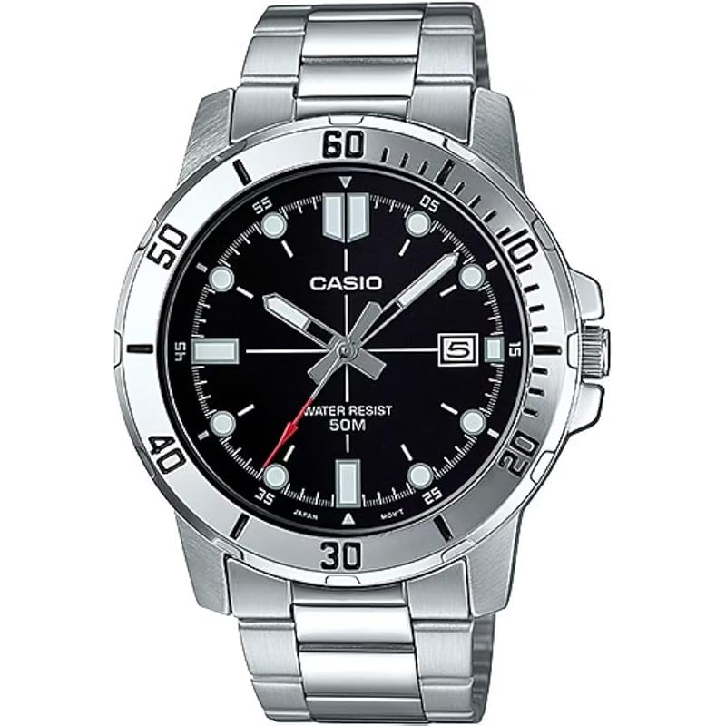 

[Casio] CASIO стандартные аналоговые кварцевые мужские часы MTP-VD01D-1EV металлический браслет черный зарубежная модель [продукт]