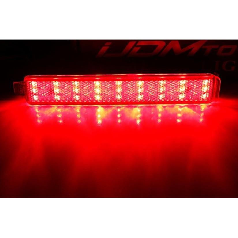 Red Lens 54-SMD LED Bumper Reflector Marker Lights For Cadillac CTS GMC Acadia