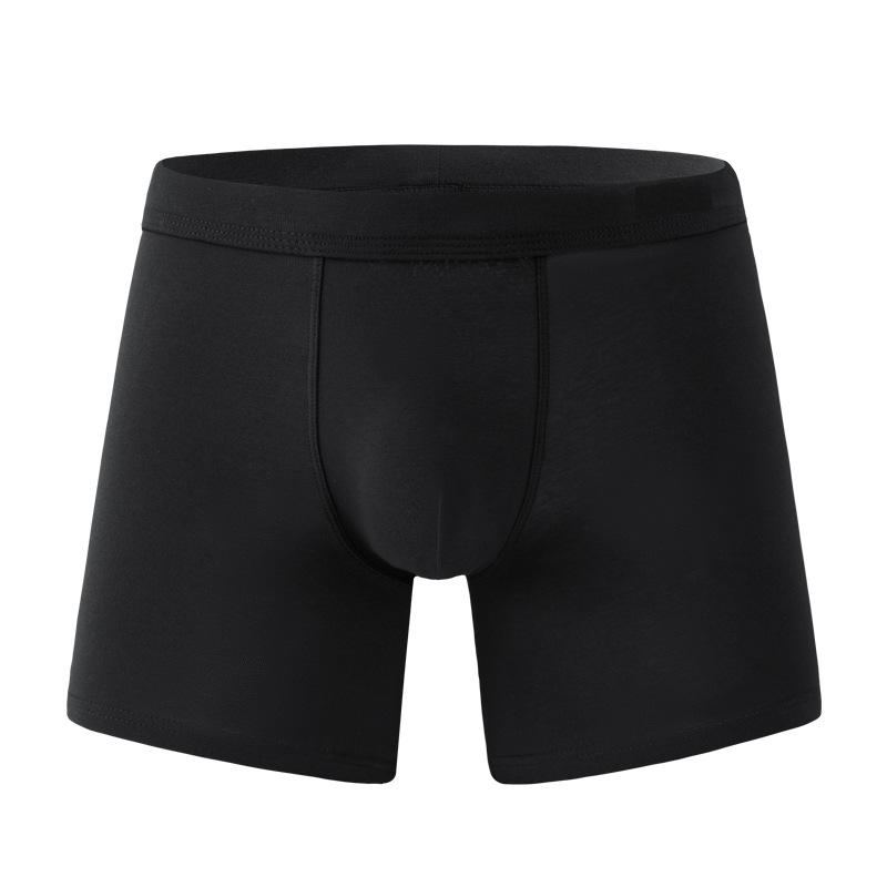 Men's Plus Long Underwear Men's Flat Angle Pure Cotton Breathable Running Long Quick Drying Shorts