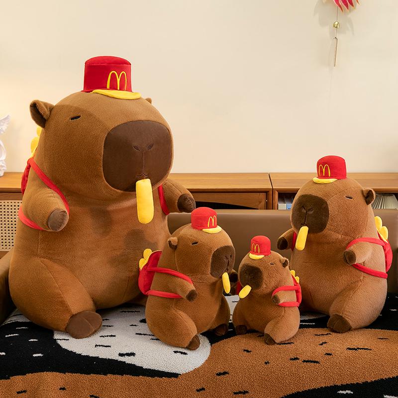 

Creative Capybara Fries Backpack Plush Toy - McDonald s Event Gift 25 cm