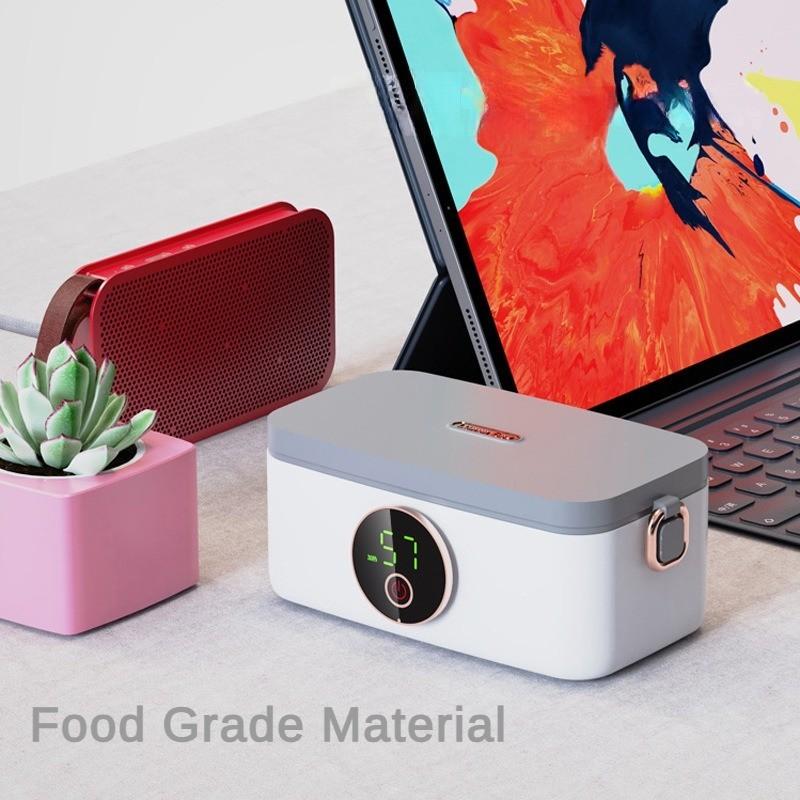 Bento-Box mit 45 W LED-Anzeige zum Aufladen und Erhitzen, tragbare elektrische Essbox mit großem Fassungsvermögen, kein Anschließen oder Einspritzen von Wasser erforderlich, Lunchbox