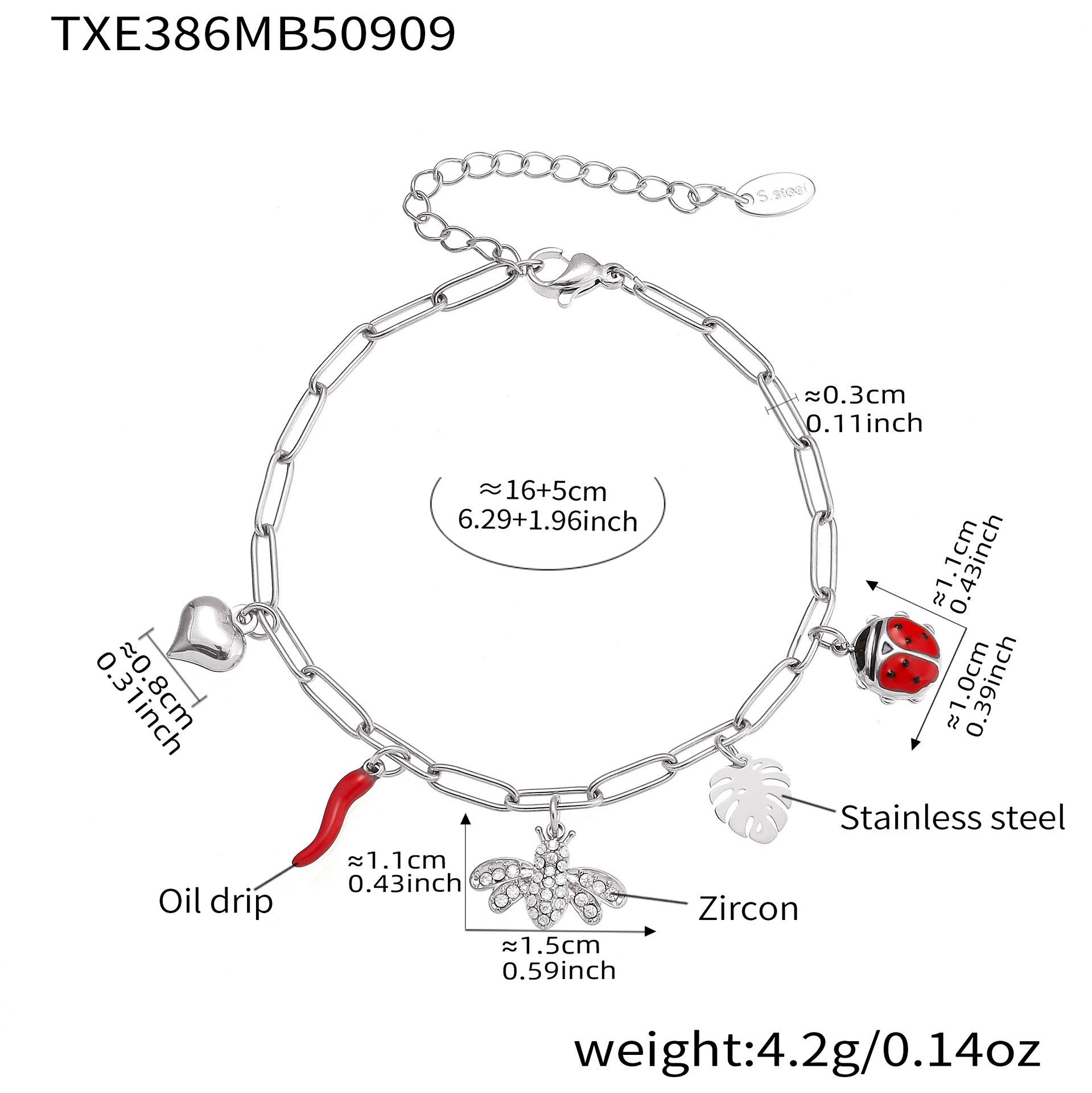 Qiong Yao Diamond Zirconia Bee Pendant Necklace & Bracelet Set
