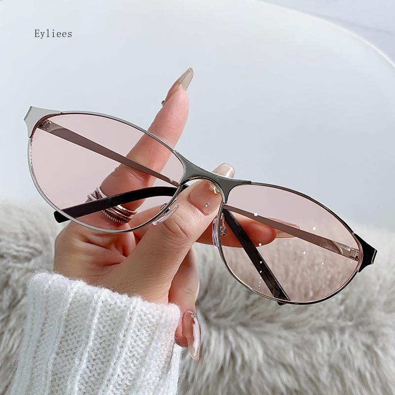 

Cat Eye Sunglasses Female s Y2K Spicy Girl Small Frames Sun Protection Metal Sports Spectacles Outdoor Cycling Windproof Goggles