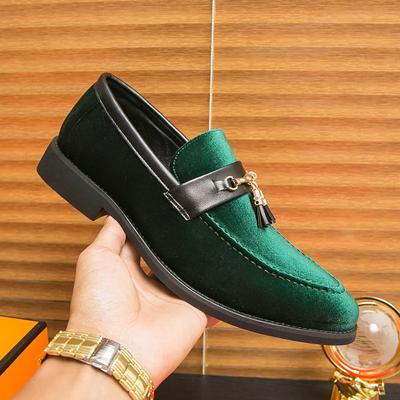 Modische Herren Freizeitschuhe aus Leder für Partys und Hochzeiten, modische Patchwork-Loafer, Mokassins für Herren, Slip-on, leichte, bequeme Fahrschuhe