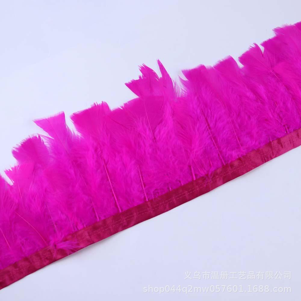 Feather 10-15Cm Large Flat Cloth Edge Stage Clothing Material Turkey Feather Cloth Belt Car Doll Diy Decoration