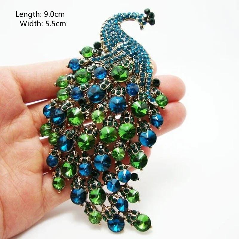 Exquisite Full Zircon Big Flower Pin Brooch Luxury Crystal Flower Brooch Fashion Bridal Wedding Dress Pin Accessories